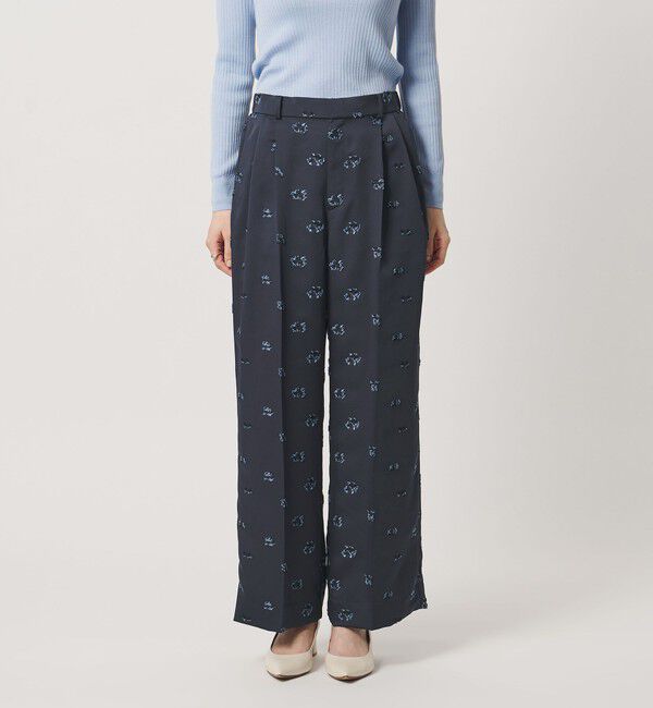 UNITED ARROWS「サテン フラワー ジャガード パンツ ‐ウォッシャブル‐」|その他|