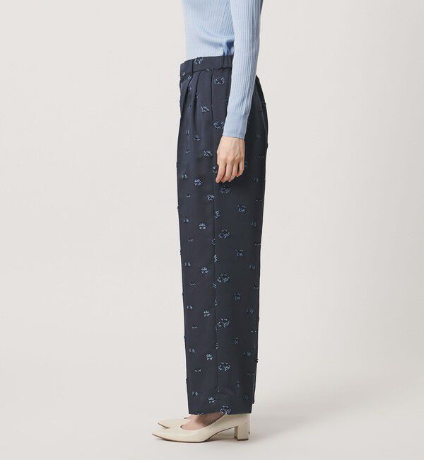 UNITED ARROWS「サテン フラワー ジャガード パンツ ‐ウォッシャブル‐」|その他|