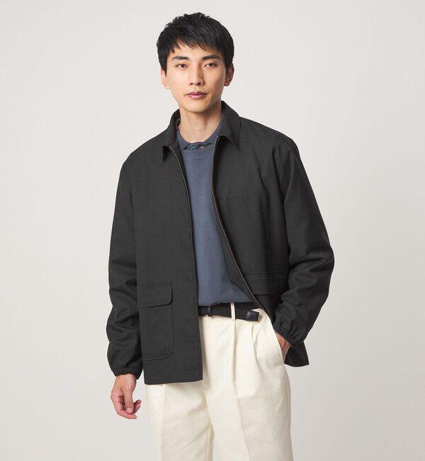 UNITED ARROWS green label relaxing「【別注】＜Brooks Brothers＞GLR TW ジップジャケット ブルゾン」|ブルゾン・スタジャン|DK.GRAY