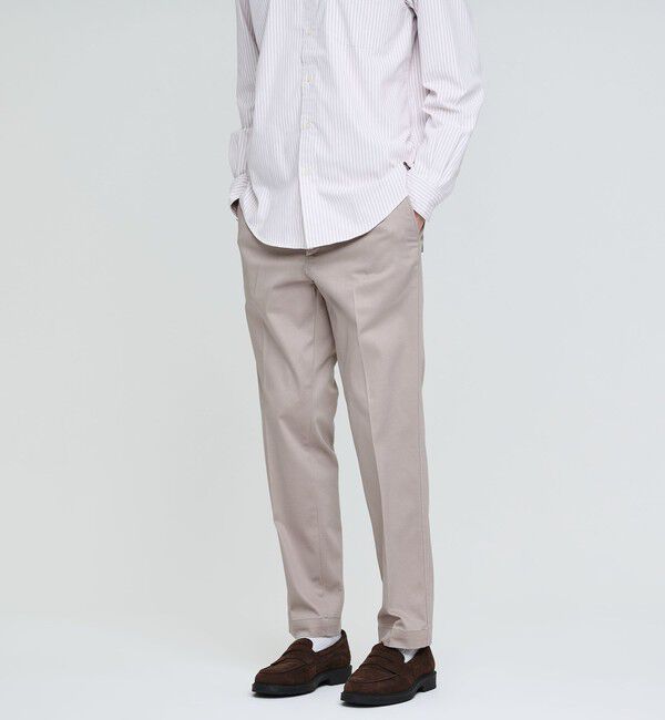 UNITED ARROWS green label relaxing「TC サテン スマートレッグ S2 パンツ -ストレッチ-」|チノ|