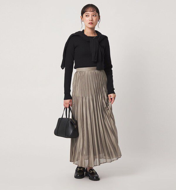 UNITED ARROWS green label relaxing「［size SHORTあり］シャイニー プリーツ スカート」|スカート|