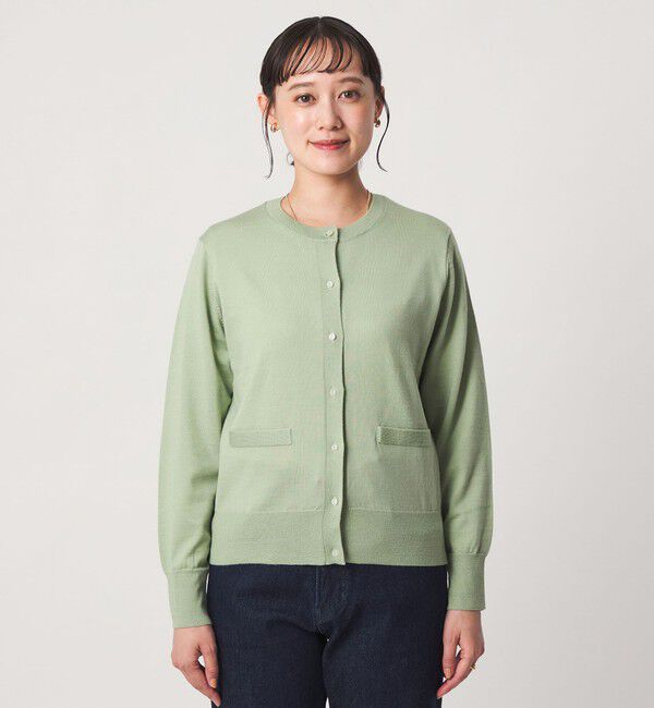 UNITED ARROWS green label relaxing「ウール クルーネック カーディガン ウォッシャブル」|カーディガン|