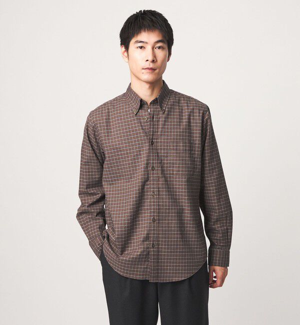 UNITED ARROWS green label relaxing「ナチュラルフィット ビエラチェック ボタンダウン 長袖 シャツ」|シャツ・ブラウス|