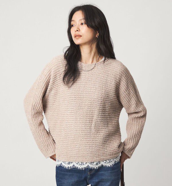 UNITED ARROWS green label relaxing「テープ モール ニット プルオーバー」|ニット・セーター|BEIGE