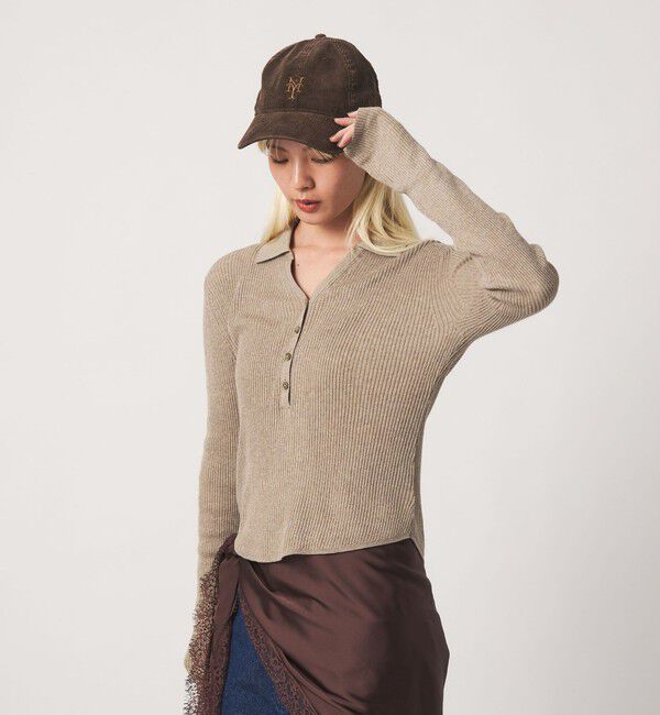 BEAUTY&YOUTH UNITED ARROWS「オーガニックコットン スキッパー  リブニットプルオーバー ウォッシャブル」|ニット・セーター|