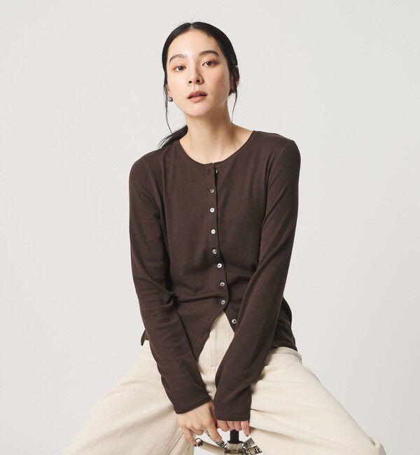 BEAUTY&YOUTH UNITED ARROWS「毛セルロースブレンド クルーネック カーディガン」|カーディガン|