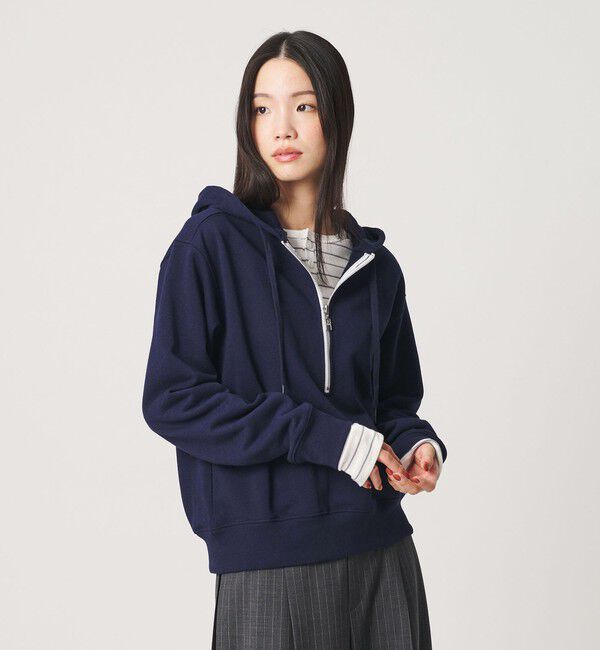 BEAUTY&YOUTH UNITED ARROWS「【別注】＜RUSSELL ATHLETIC＞ハーフジップ スウェット プルオーバー」|スウェット・ジャージ|NAVY
