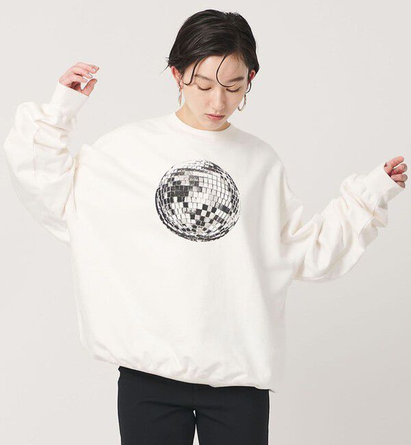 ER「＜ER＞ミラーボールプリント クルーネック スウェット」|Tシャツ・カットソー|OFF WHITE