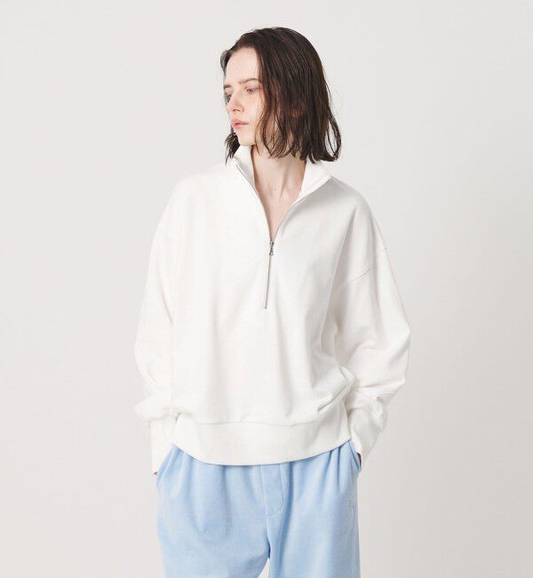 California General Store「＜CGS.＞ハーフ ジップ スウェット プルオーバー ウィメンズ」|スウェット・ジャージ|WHITE