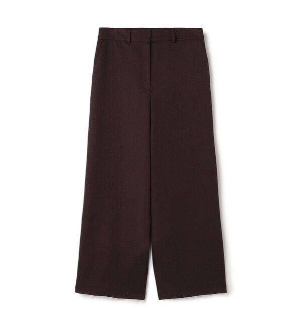 Ballsey「パウダリーストレッチツイル セミワイドパンツ」|その他|49 ダークブラウン