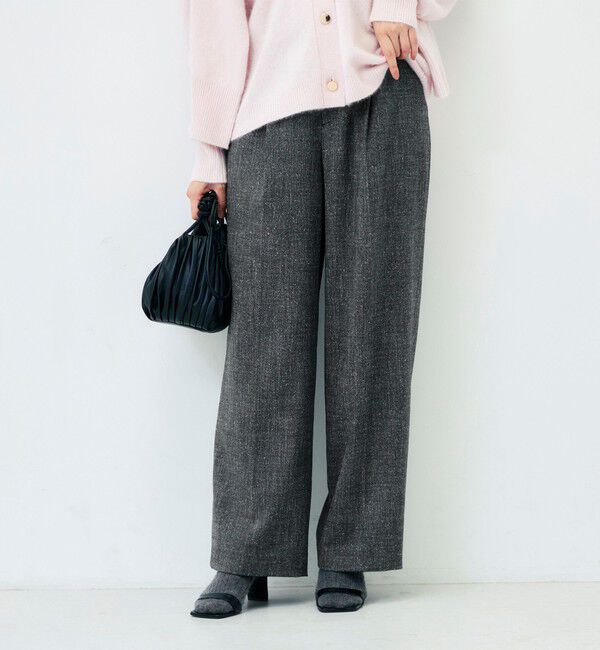 NOLLEY'S「《ストレッチ》ウォッシャブルネップツイードワイドパンツ」|その他|