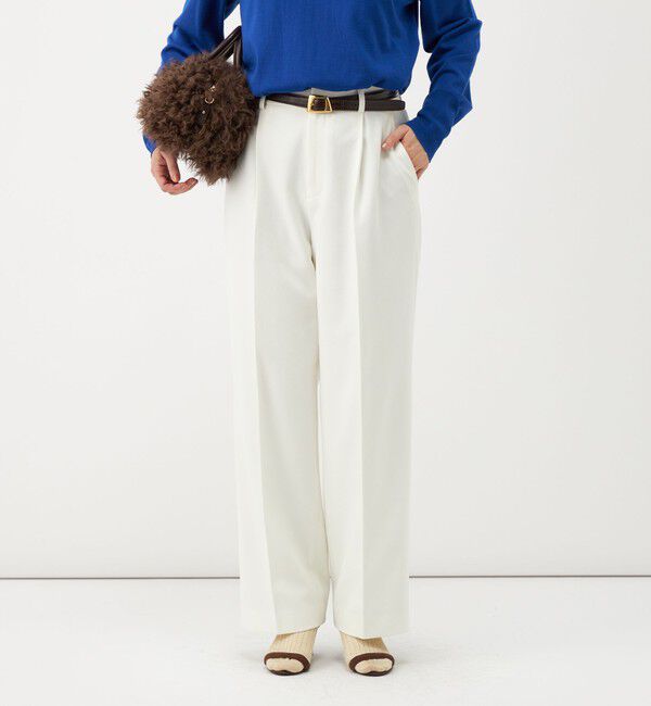 NOLLEY'S「《防シワ》ウォッシャブルウールライクセミワイドパンツ」|その他|