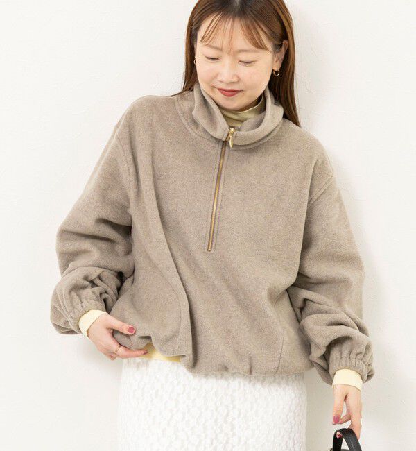 NOLLEY'S sophi「【サマになる】ウォッシャブルOTONAフリースハーフZIP プルオーバー」|Tシャツ・カットソー|