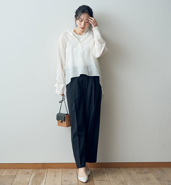 Rouge vif「ウエストゴム ワイドバレルパンツ」|その他|