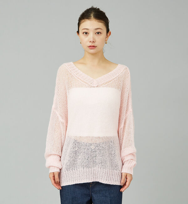 Rouge vif「モヘアライクシアー2WAY ニットプルオーバー」|ニット・セーター|