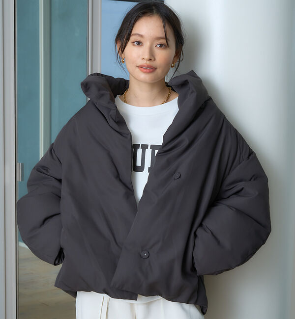 Rouge vif「スタンドカラーダウンコート」|ダウン|