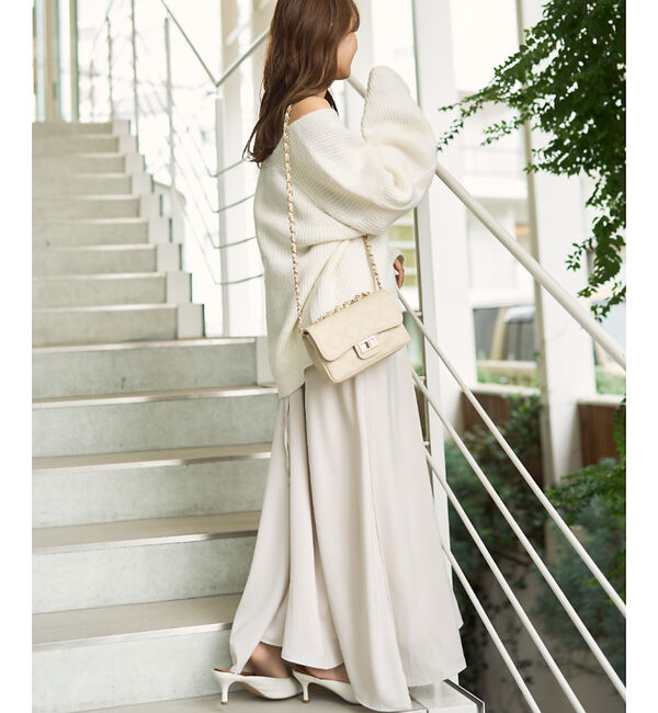 Rouge vif「【一部店舗限定】【2点セット】Vネックニット&times;キャミワンピセット」|ワンピース|