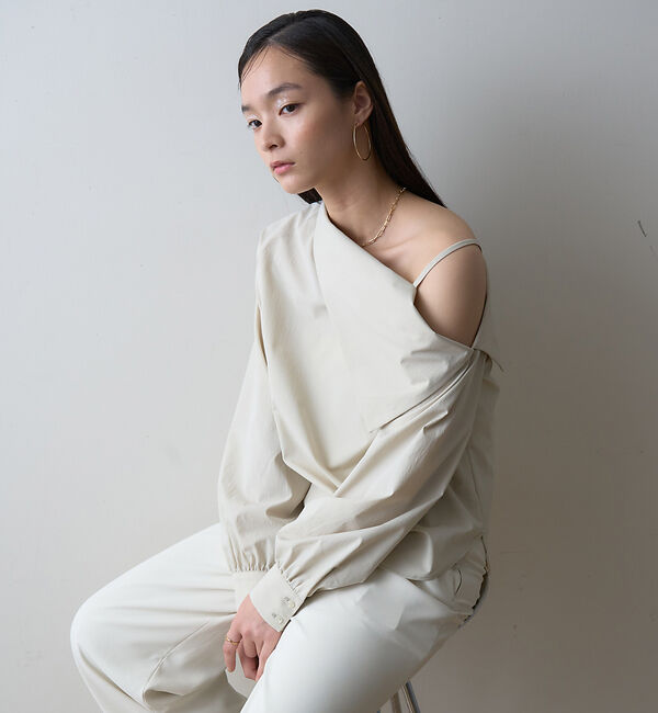 Rouge vif「【一部店舗限定】アシメオフショルブラウス」|シャツ・ブラウス|