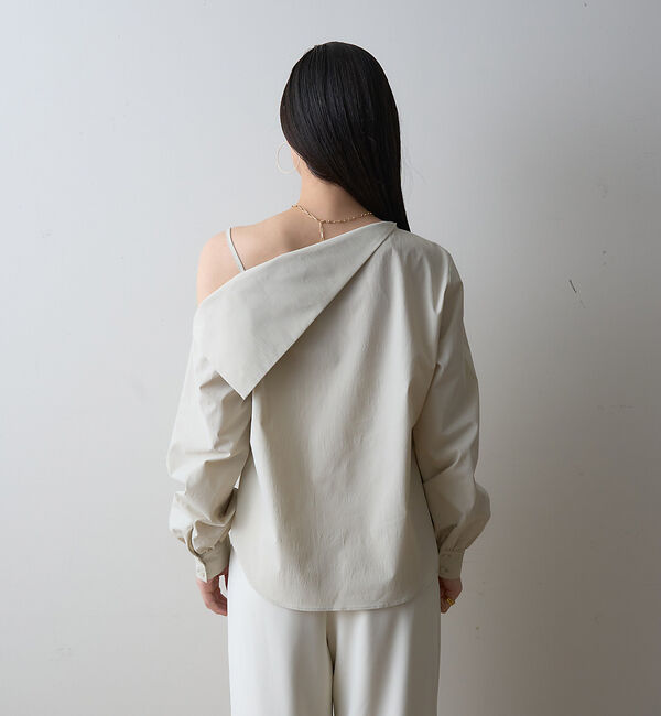 Rouge vif「【一部店舗限定】アシメオフショルブラウス」|シャツ・ブラウス|