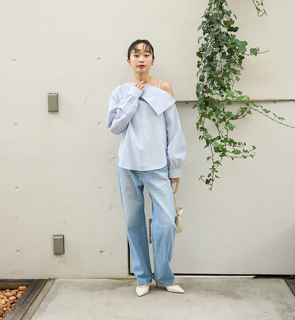 Rouge vif「【一部店舗限定】アシメオフショルブラウス」|シャツ・ブラウス|