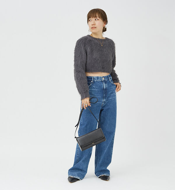 Rouge vif「【一部店舗限定】フェザーヤーンショート丈ニット」|ニット・セーター|