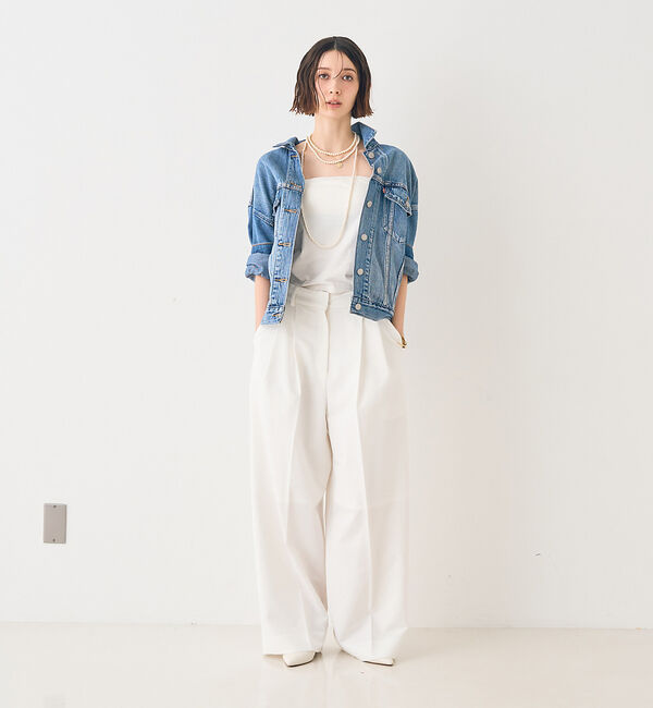 Rouge vif「ストレッチツータックワイドパンツ」|その他|