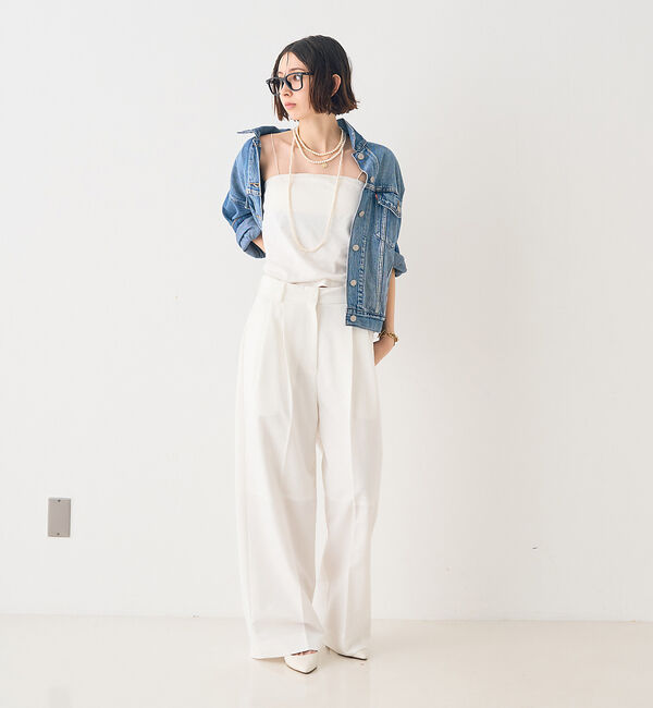 Rouge vif「ストレッチツータックワイドパンツ」|その他|