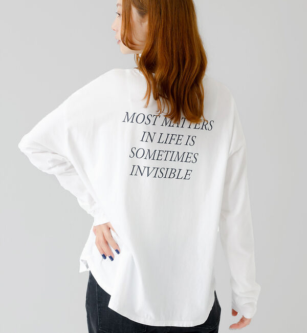 Rouge vif「【MICA&DEAL /マイカアンドディール】バックプリントロンT/カットソー/」|Tシャツ・カットソー|ホワイト