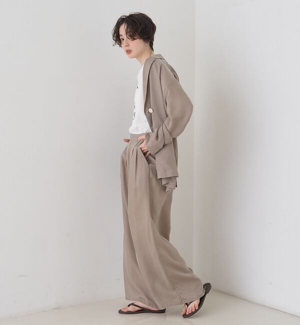 Rouge vif「【セットアップ対応】キュプラフィブリルダブルジャケット」|テーラードジャケット|