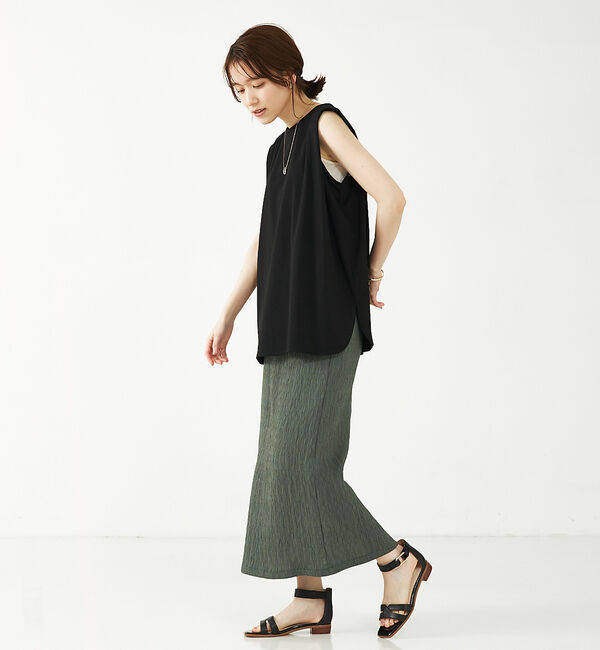 abahouse mavie「タックロングタンク」|Tシャツ・カットソー|