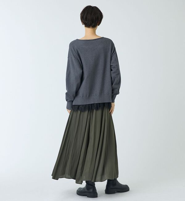 abahouse mavie「ヴィンテージサテンギャザースカート」|スカート|