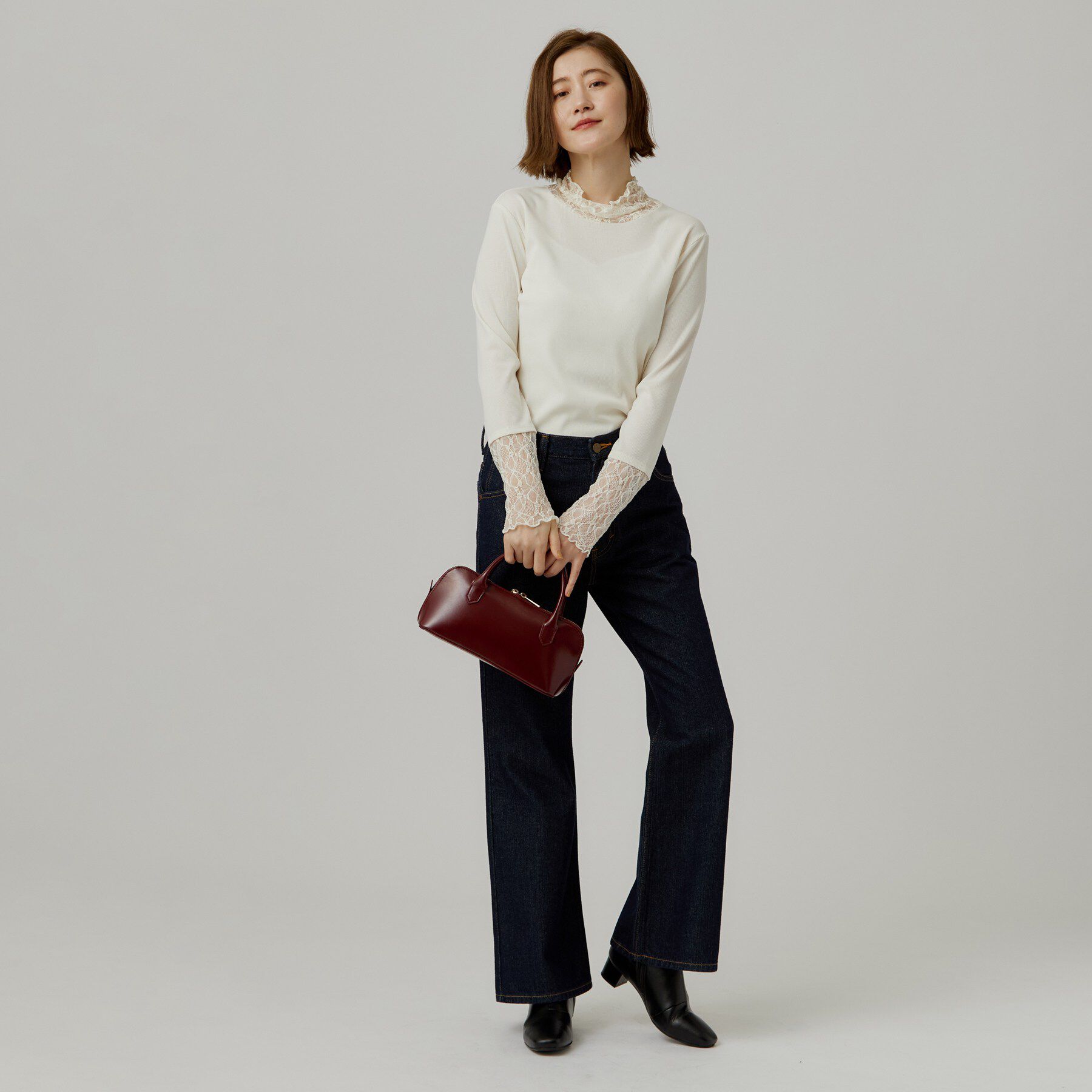 grove「シアー切替ハイネックプルオーバー」|Tシャツ・カットソー|