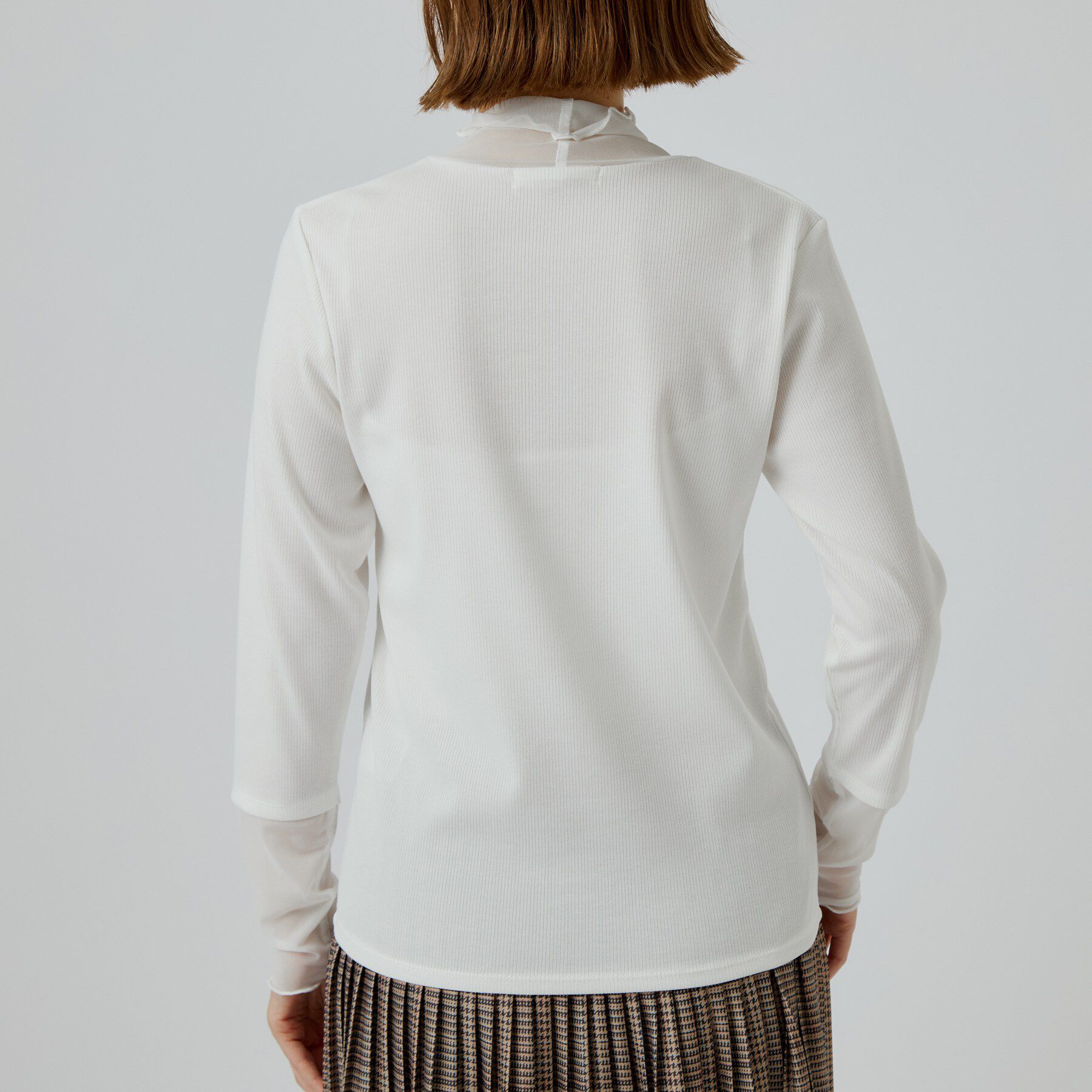 grove「シアー切替ハイネックプルオーバー」|Tシャツ・カットソー|