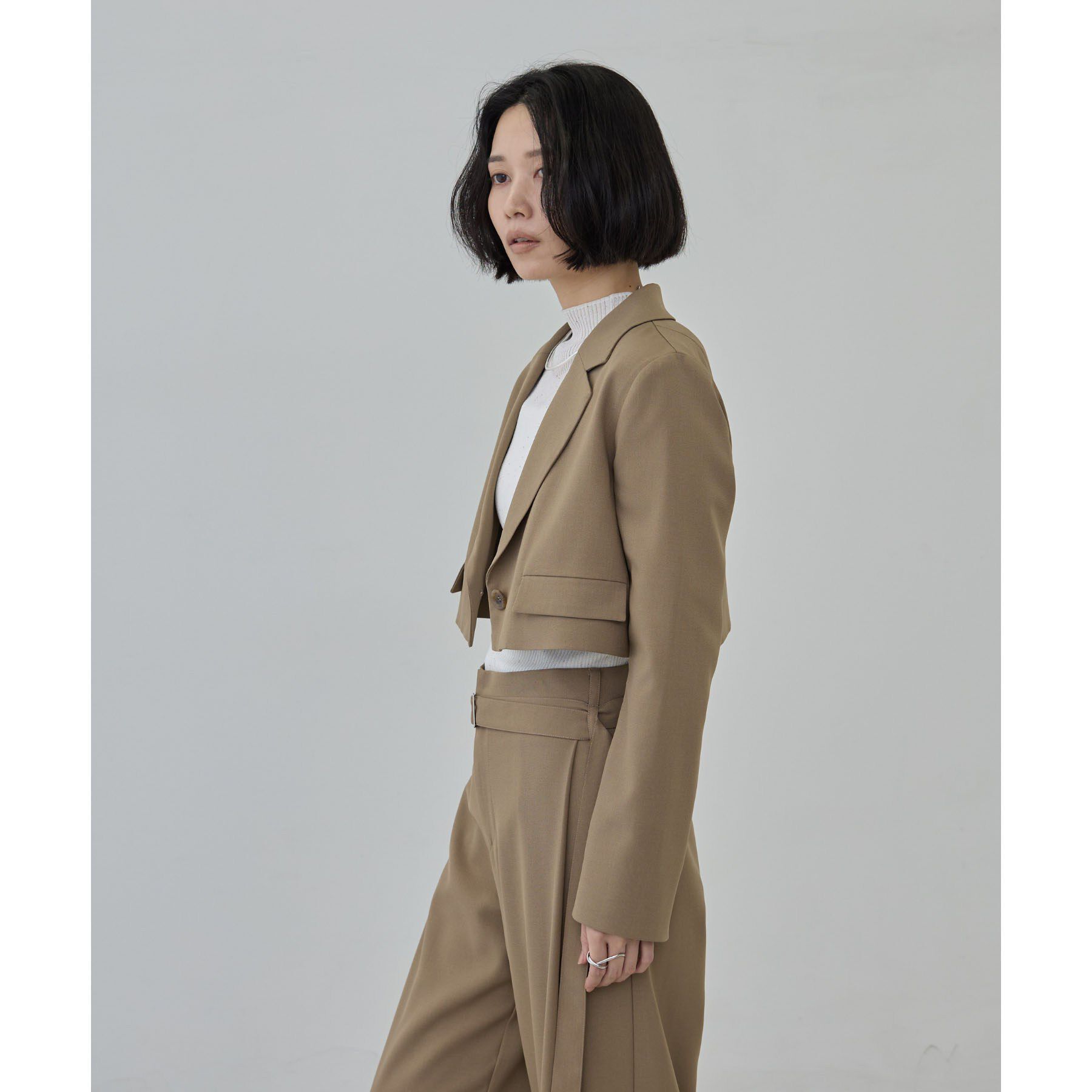 GALLEST「ダブルクロス ショート丈ジャケット【セットアップ可能】」|テーラードジャケット|
