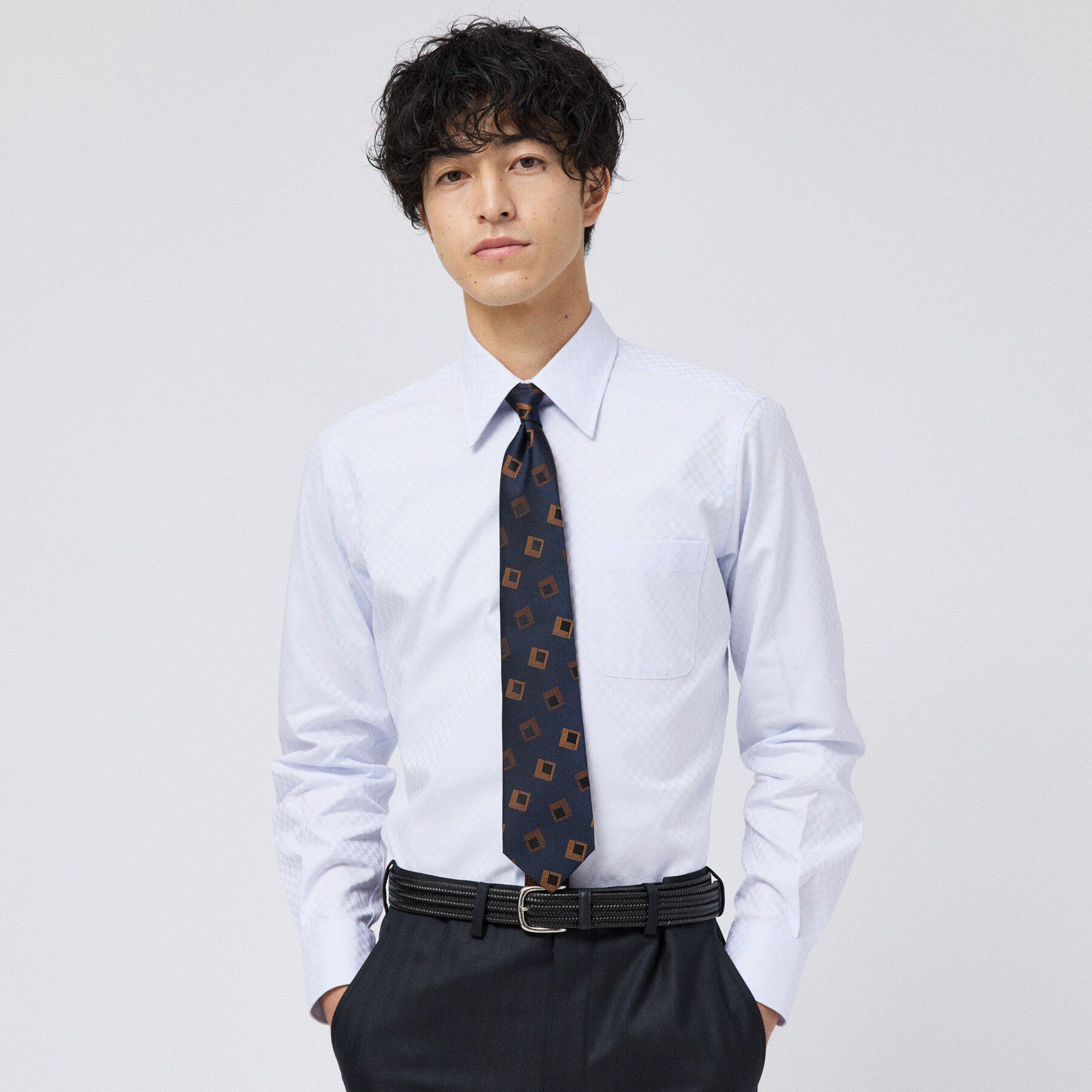 TAKEO KIKUCHI「【Made in JAPAN】 市松柄 シャツ」|シャツ・ブラウス|サックスブルー(09