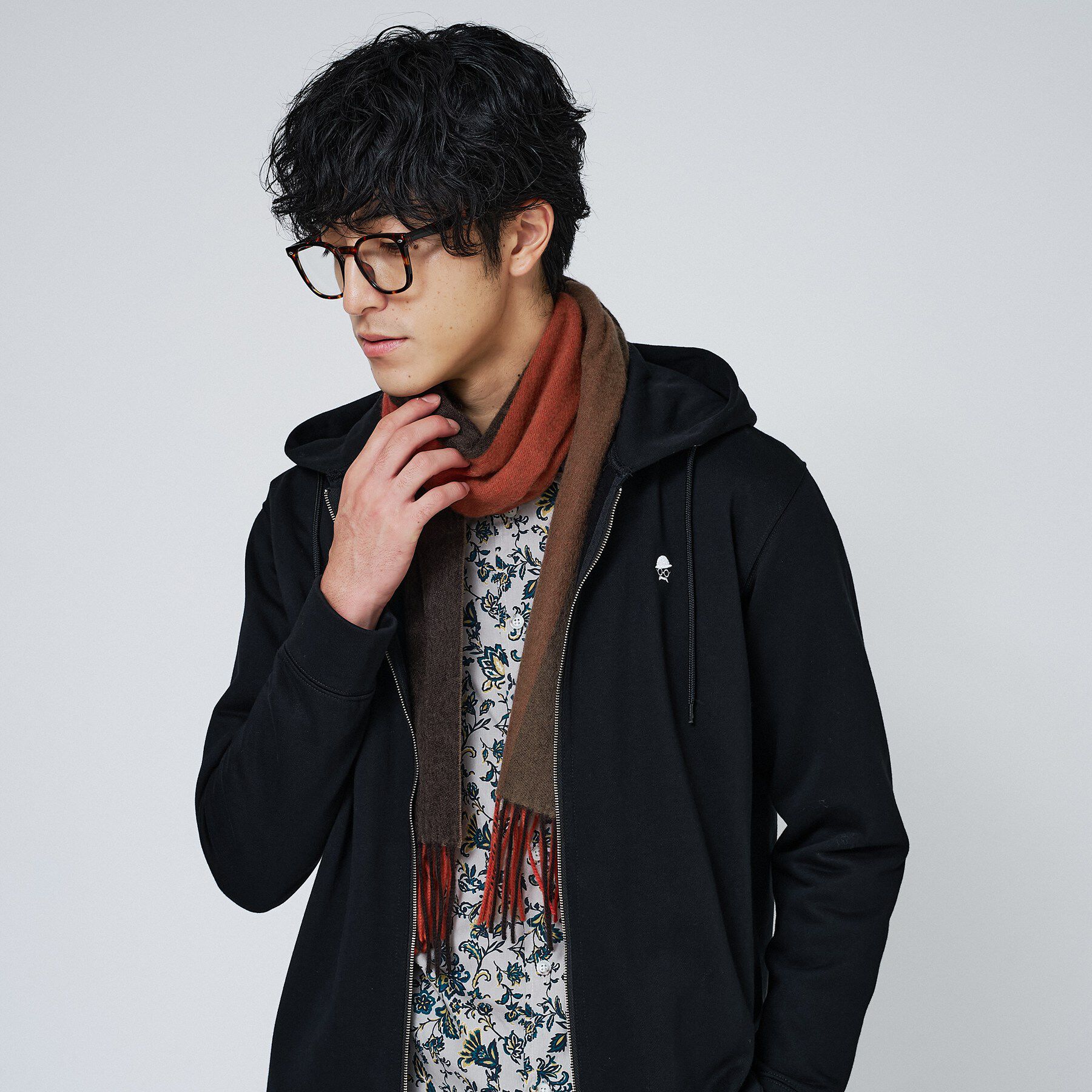 TAKEO KIKUCHI「【LIMITED】カシミヤ パネルカラーマフラー」|ストール|