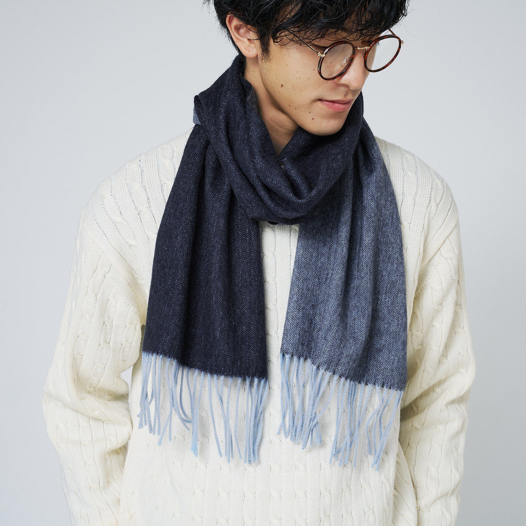 TAKEO KIKUCHI「【LIMITED】カシミヤブレンド　リバーシブルマフラー」|ストール|