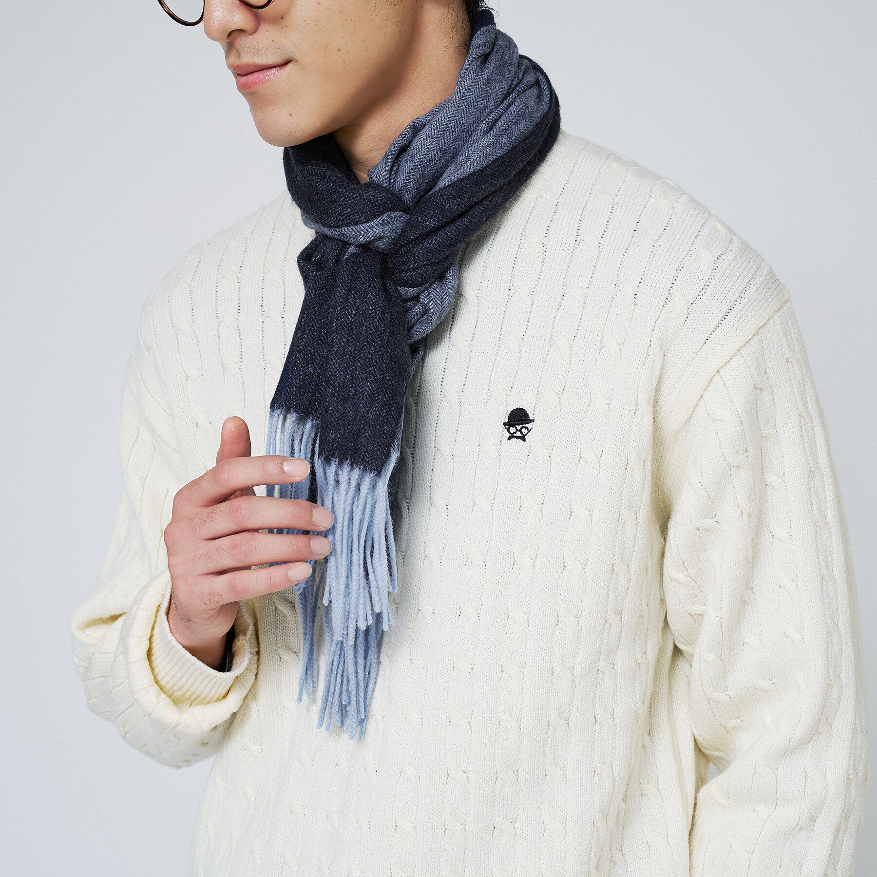 TAKEO KIKUCHI「【LIMITED】カシミヤブレンド　リバーシブルマフラー」|ストール|