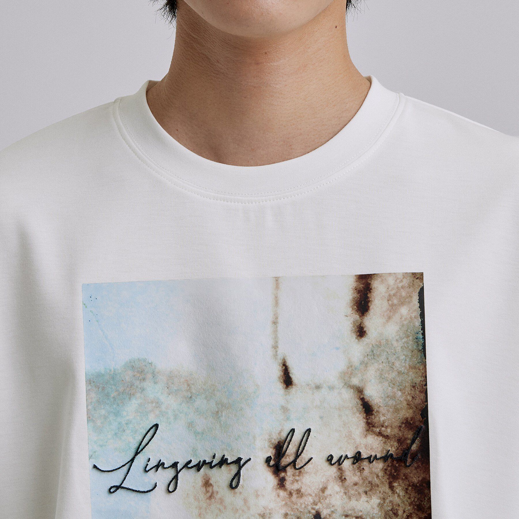 tk.TAKEO KIKUCHI「アートグラフィック ブラシ刺繍長袖Tシャツ」|Tシャツ・カットソー|