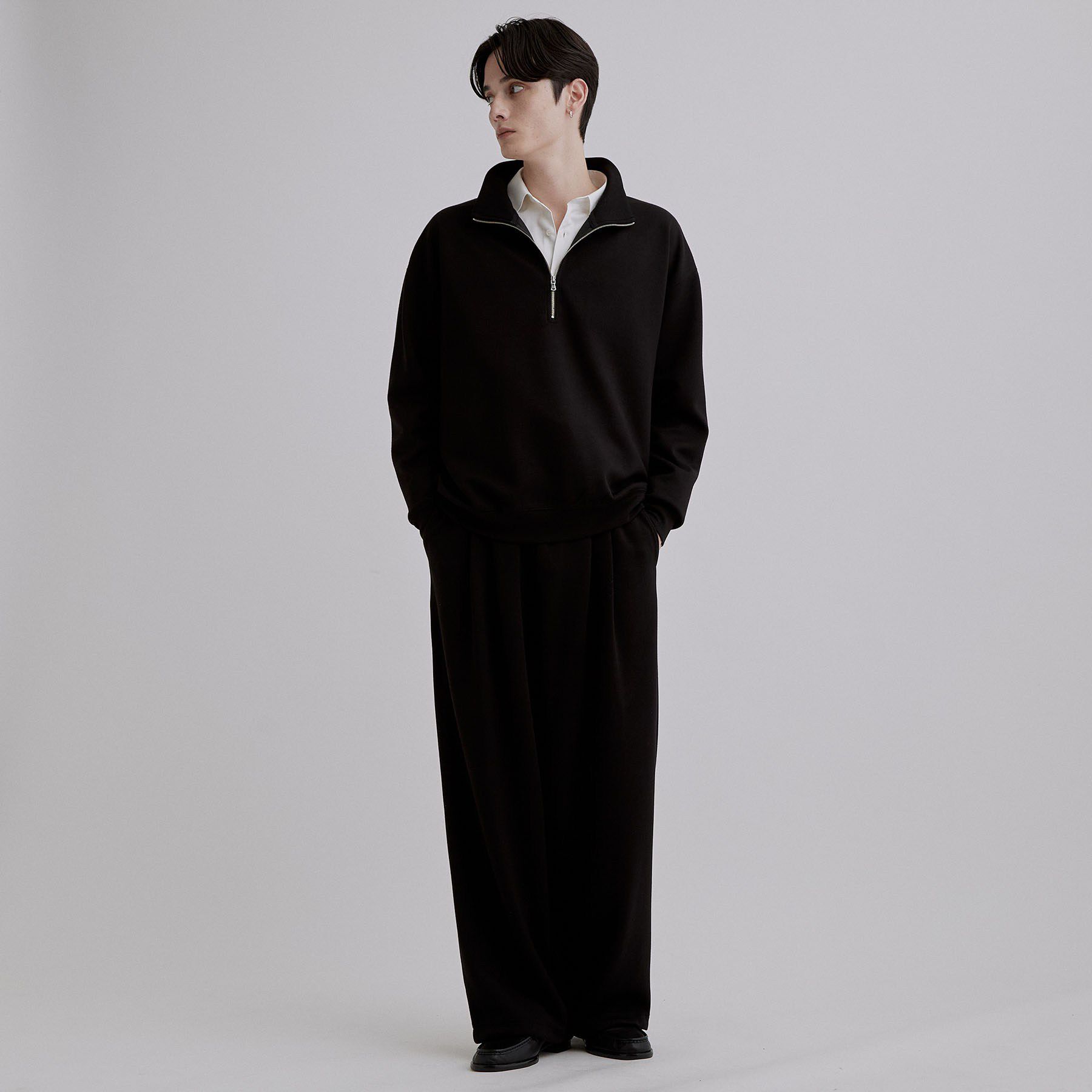 tk.TAKEO KIKUCHI「【TOROMIシリーズ】シルキータッチハーフジップスウェット」|Tシャツ・カットソー|