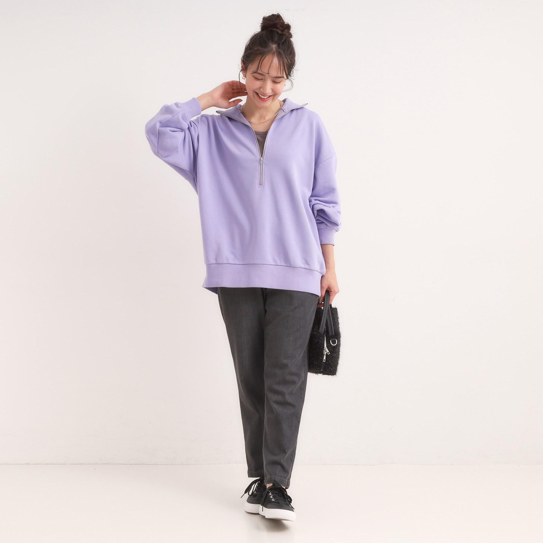 SHOO･LA･RUE「【高レビュー/SS-LL/美脚シルエット】自然に体型カバー イージーデニム テーパードパンツ」|デニム|