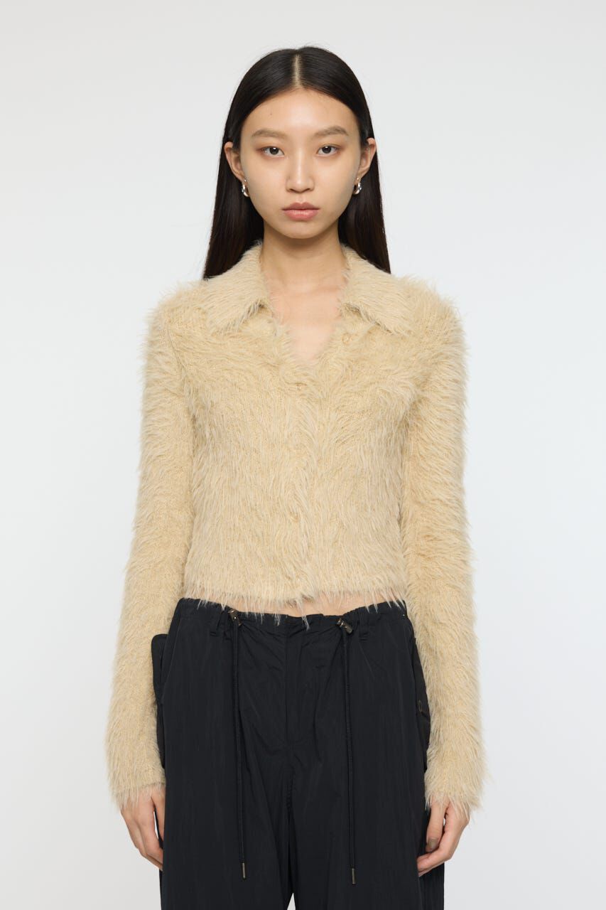 MOUSSY「FEATHER LIKE KNIT シャツ」|ニット・セーター|