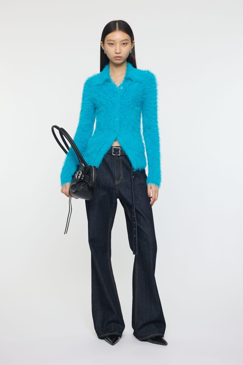 MOUSSY「FEATHER LIKE KNIT シャツ」|ニット・セーター|