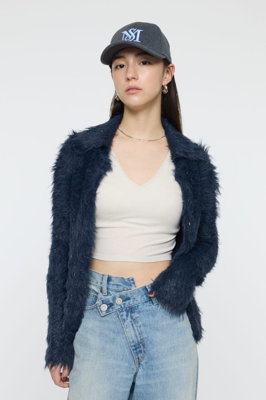 MOUSSY「FEATHER LIKE KNIT シャツ」|ニット・セーター|