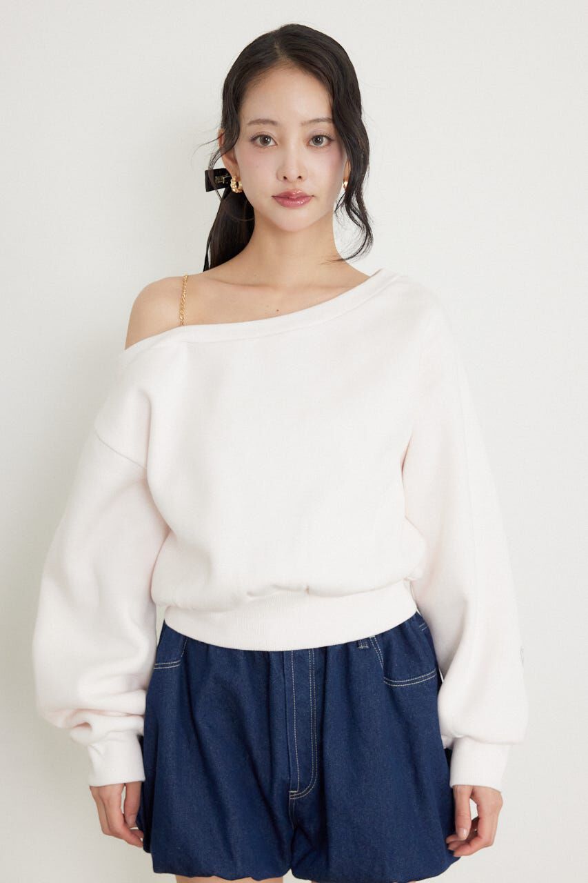 rienda「ワンショルダーボリュームスウェットトップス」|Tシャツ・カットソー|