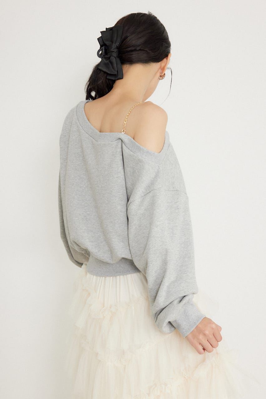 rienda「ワンショルダーボリュームスウェットトップス」|Tシャツ・カットソー|