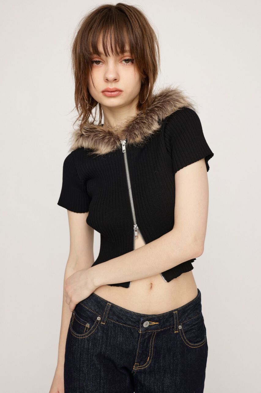 SLY「HinaYoshiharaxSLY KNIT HOODIE」|ニット・セーター|