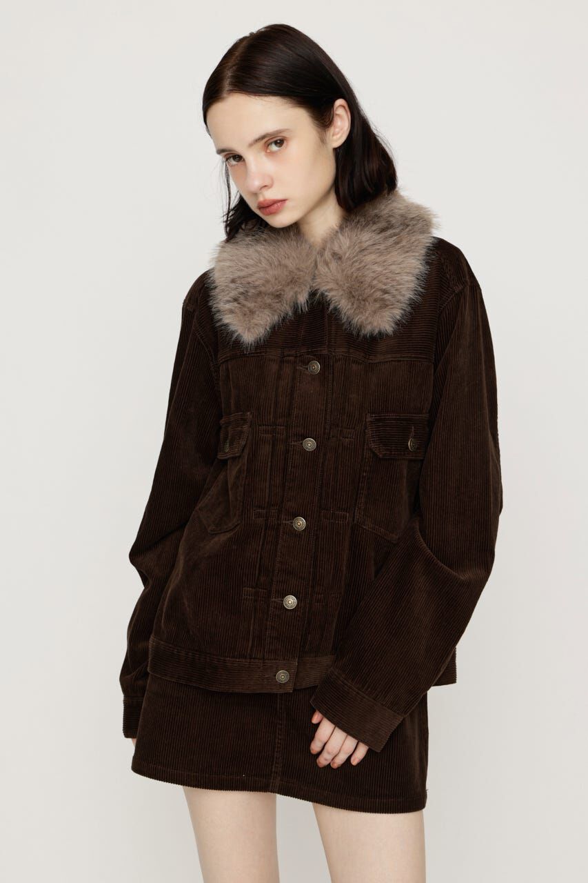 SLY「F／FUR COLLAR COMBI ジャケット」|その他|