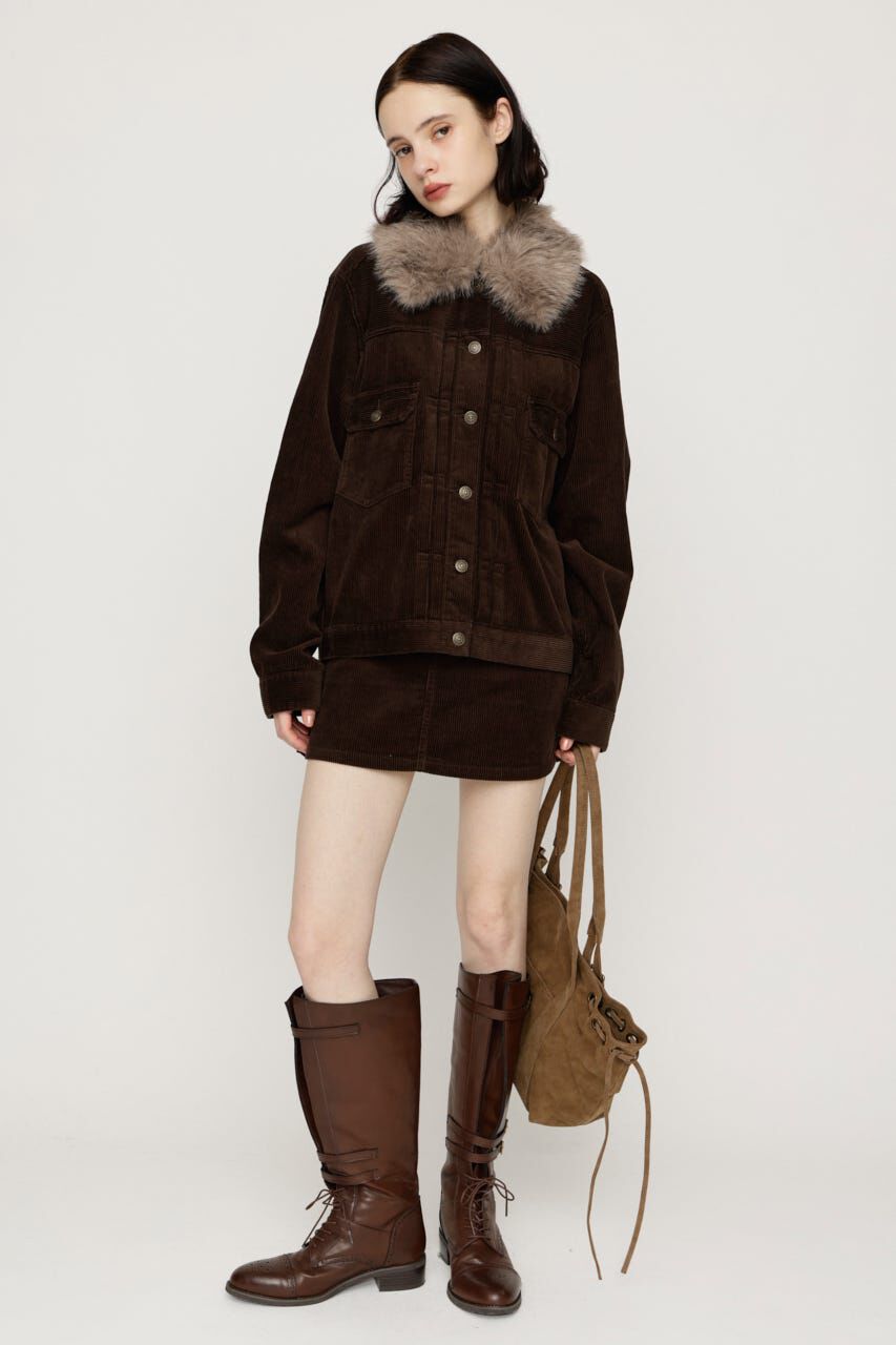 SLY「F／FUR COLLAR COMBI ジャケット」|その他|