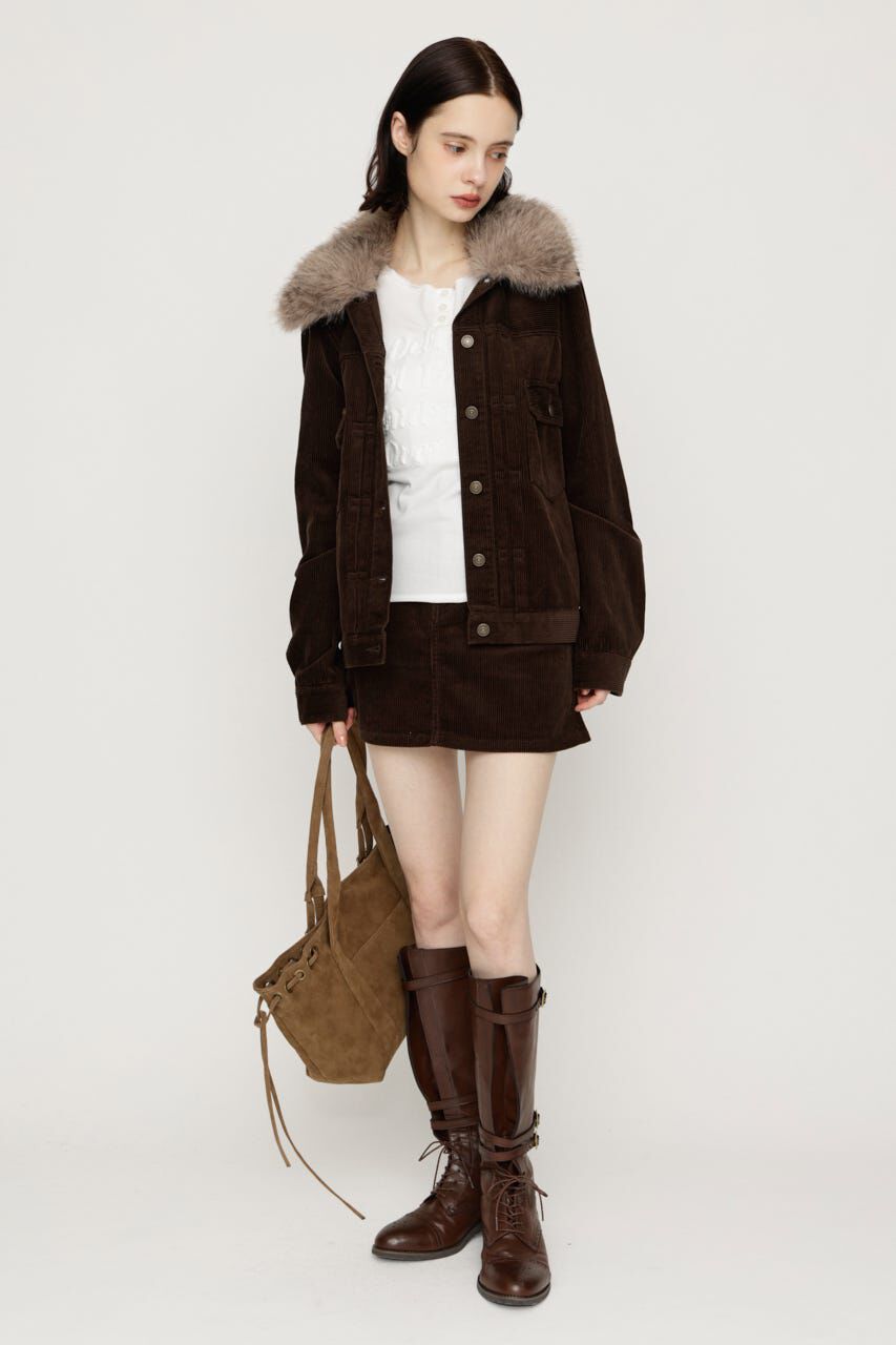 SLY「F／FUR COLLAR COMBI ジャケット」|その他|